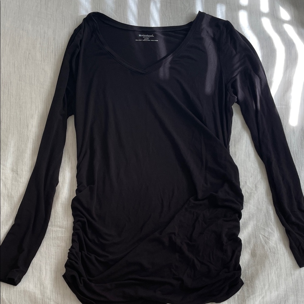 Motherhood Maternity Black Long Sleeve Tee